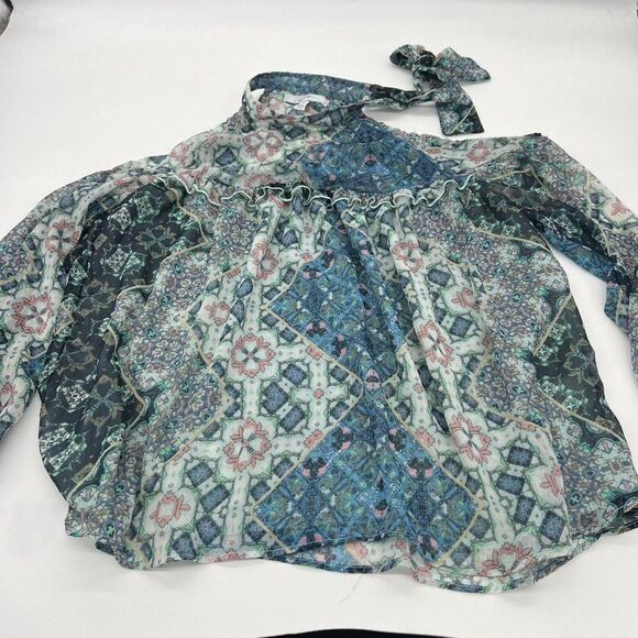 Libby Edelman Boho cold shoulder top size medium - Picture 1 of 5